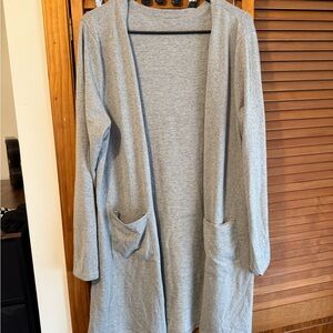Gray Open Front Women's cardigan Sweater